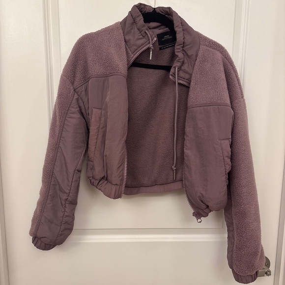 Urban Outfitters Jackets & Blazers - Urban Outfitters Mauve Teddy Jacket
